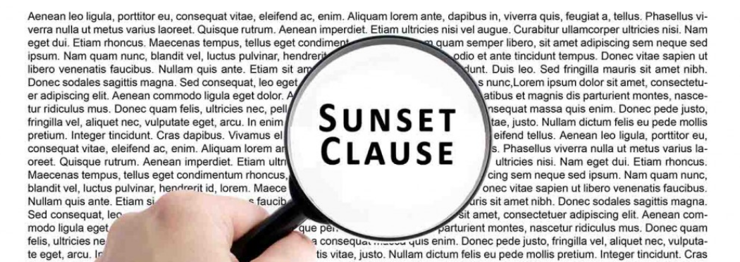 Definition of Sunset Provision